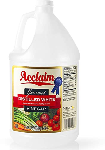 Acclaim All Natural Distilled White Vinegar, 128 Ounces (1 Gallon) - 5% Acidity