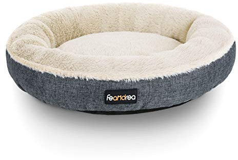 Feandrea Panier pour Chien, Lit pour Chat, Rond, 55 cm, Gris Foncé PGW055G01