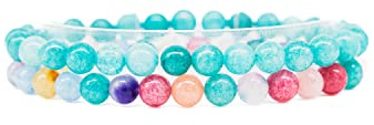 Made by Nami Bracciale Chakra Yoga Set Di 2 Donna e Uomo - Bracciale Con Perline Da 6mm Del Buddismo Zen Per La Famiglia e Gli Amici - Protezione Tantrica, Portafortuna, Talismano (Turchese e multi)