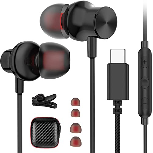USB C Kopfhörer In Ear Headset für iPhone 17 16e 16 15 Pro Max Pixel 10 9a Pro 8a Samsung Galaxy S26 A16 A17 A56 A36 S25 Bass Magnetische Typ C Ohrhörer Kopfhörer für Xiaomi 15 14T Pad 7 6 OnePlus15R