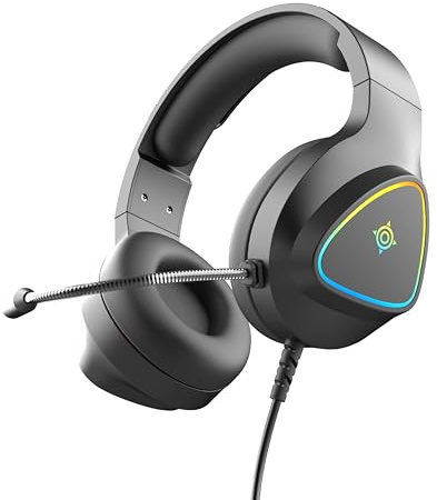 NOVA GAMING – CENTAURE – Casque Gaming filaire RGB micro flexible – Câble USB / Jack – Léger et confortable – Compatible multi-plateformes (PC, smartphones, tablettes iOS et Android, PS4/5 et Switch)