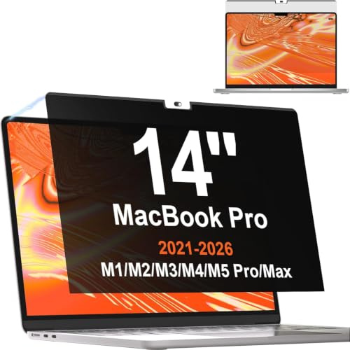 Mamol Écran de confidentialité magnétique et amovible pour MacBook Pro 14 version 2021 A2442 avec M1 Pro/M1 Max, filtre de lumière bleue antireflet