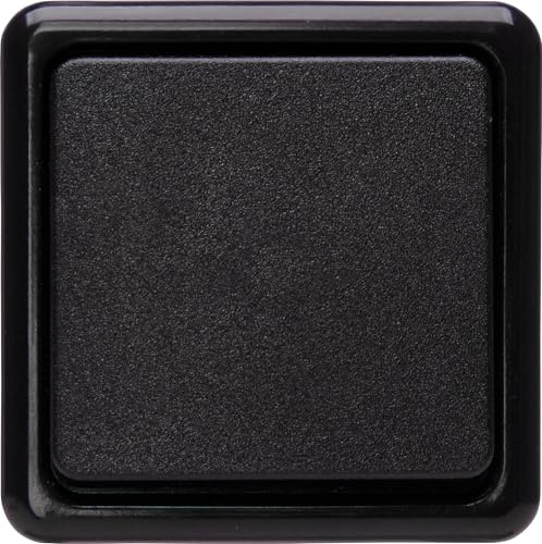 KOPP Programa de montaje en superficie estándar, negro, pulsador, 10 A, 250 V, 514305000