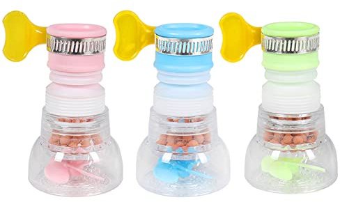 Faucet Splash Head Extension Extender,Tap Water Saving Device, 360°Rotatable Splash-Proof Faucet Nozzle,Used in Kitchen, Bathroom and Shower Room Folding Faucet Water-Saving Tap. (Green)