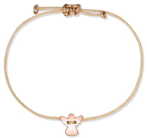 Nuoli® Schutzengel Armband Rosegold (verstellbar bis 20cm) Engel Armbändchen für Damen & Mädchen, tolles Geschenk zur Taufe, Kommunion, Konfirmation, Einschulung, etc.
