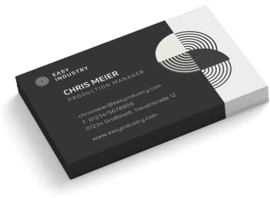 Visitenkarten personalisiert | Production Manager | 1-seitig | Querformat | Menge + Farbe + Papier zur Auswahl | selbst gestalten | hochwertiger Druck | 350 g Qualitätsdruck (Grau, 500 Stück)