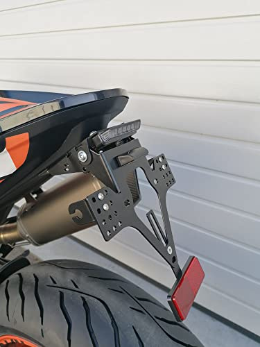 kurzer Kennzeichenhalter EVO Slim Plug&Play für KTM 790/890 Duke R Bj 2018-2023 Heckumbau kurzes Heck KTM duke790 duke890