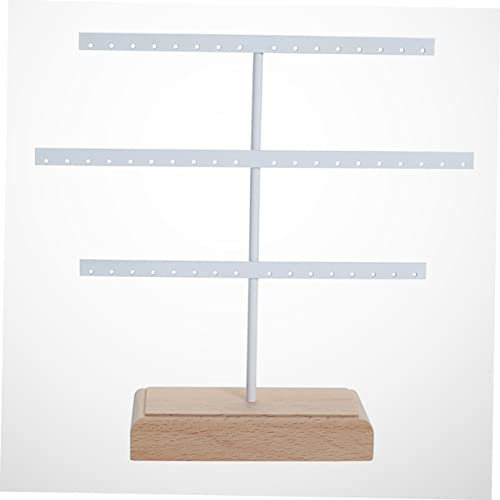 FONDOTIN 52trous Support De Bijoux Pour Boucles Oreilles Organisateur Élégant Pour De Bijoux Blanc