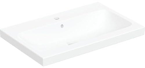 Geberit iCon Light Aufsatzwaschtisch, 75 cm x 48 cm, mit Hahnloch, mit Überlauf,501848, 501.848.00.2, Farbe: Weiß