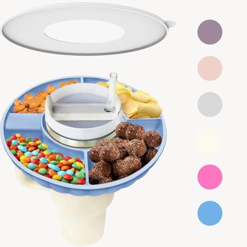 Stanley Snack-Tablett – Stanley Cup Snack-Tablett – Stanley Snackschale Stanley Cup Snackhalter – Tumbler Snack-Tablett – Stanley Zubehör – Stanley Bowl Snackschale für Stanley (Grau)