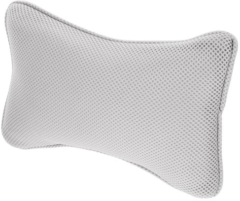 FOMIYES 3stücke Badewannenkissen Mit Saugnäpfen Komfortable Kopf Und Nackenstütze Für Badewanne Design Graue Netzstruktur Passend Für Badewannentypen