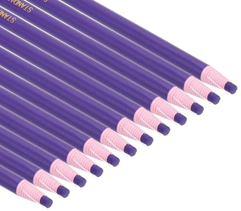 PATIKIL Pennarelli Staccabili, 36pz Matite Cera Grasso Legno per Indumenti in Vetro Pellicola da Disegno Carta Vinile Metallo, Viola
