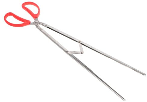 Cabilock Müllfalle Feuerzange Outdoor-kohlezange Kaminzange Mit Griff Camping Brennholzzange Holzgreifer Für Feuerstelle Werkzeuge Für Die Feuerstelle Im Freien Kaminwerkzeug Plastik