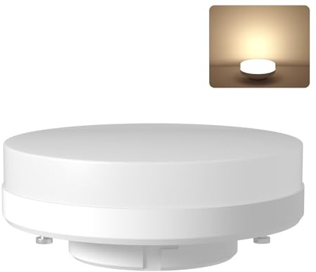 HCFEI GX53 LED Leuchtmittel 6W 230V warmweiß 2700K Deckenleuchte Unterbauleuchte Blinkfrei Strahler (1 Stück (1er Pack))