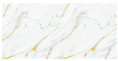 IZODEKOR Wandpaneele Marmoroptik 60x120 cm | Küchenrückwand Platte Wandpaneel | Pvc Wandverkleidung für Küche, Bad | Spritzschutz Küche | Wasserfest und Hitzebeständig | Golden Harmony