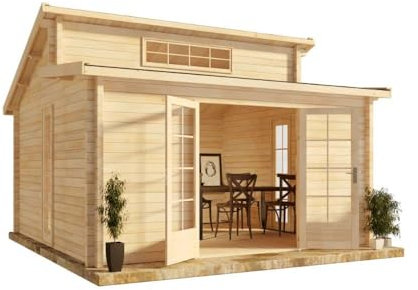 Alpholz Abri de jardin Lausitz ISO en bois gris avec matériel de montage