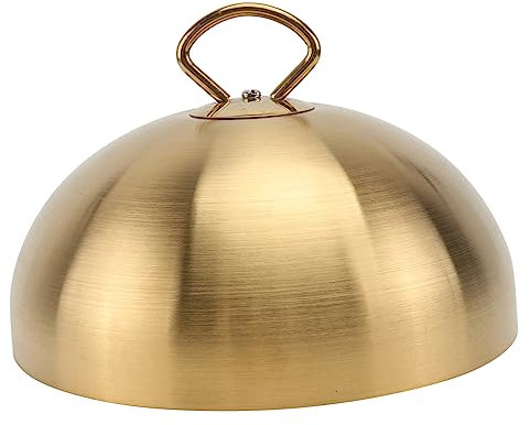 NAMOARLY Stainless Steel Steak Cover Western Food Supply Shape Cover High-temperature Splash Prevention Easy Handling