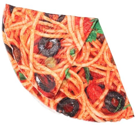 DECORNIJIA Runde Pizzadecke Aus Lustige Und Weiche Decke Für Jungen Und Mädchen Vielseitig Einsetzbar Für Picknicks Wohnraum Und Gemütliche Abende Einzigartiges Nudel-Design Leicht Und