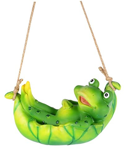 TOYANDONA Hängende Grüne Harzfrösche Als Garten-deko Outdoor-Frosch-Accessoire Für Terrasse Und Innenbereich Langlebiges Dekorations-Element