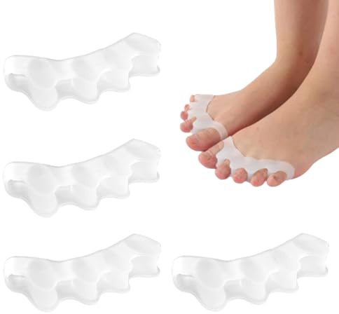 Zehenspreizer,4-Teiliges Set Toe Spacer,Wiederabwaschbares Gel Hammerzehen Korrektur,Herren Zehenspreizer Damen,Zur Entspannung Der Zehen,Linderung Von Ballenzehen,Hammerzehen Und Hallux Valgus