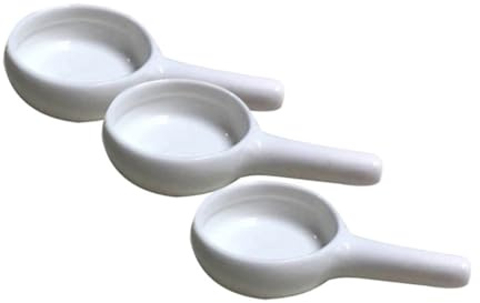 VALICLUD Plateau en Céramique Blanc Facile à Déplacer pour Bougie Chauffe-Plat, Lot de 3, Design Unique et Décoratif pour Espace de Vie et Brûleur de Parfum