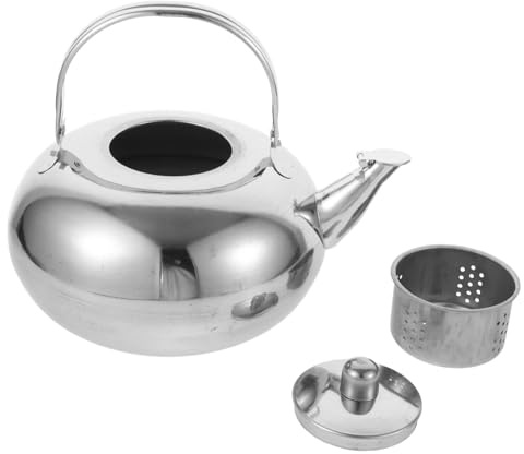 CHICAMPERA Tetera de Acero Inoxidable con Filtro para Infusiones Hervidor Resistente para Cocina de Gas y Vitrocerámica Capacidad Mango Ergonómico para Uso Diario