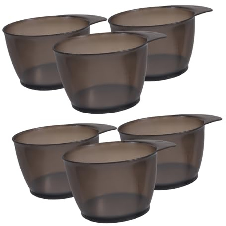 FIXOSHEE 6 piezas Tazón para Teñir Cabello Plástico Apilable Mezclador de Tinte Ergonómico Alta Capacidad para Uso Profesional Casa y Salón