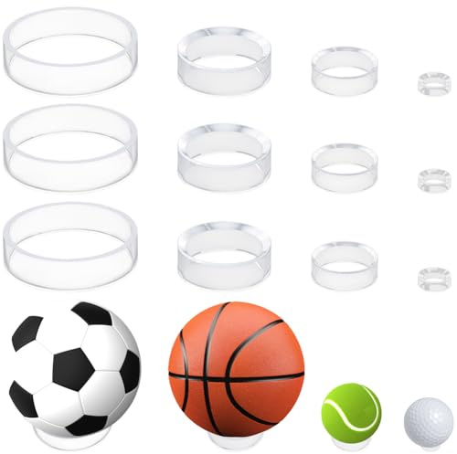 GORGECRAFT 20pz 4 Stili Supporto Sfere Supporto Trasparente Anello Sfera Supporto Piatto Forma Rotonda Display Piedistallo Cavalletto Palline da Golf Tennis Biglie Collezioni Uova Basket Display