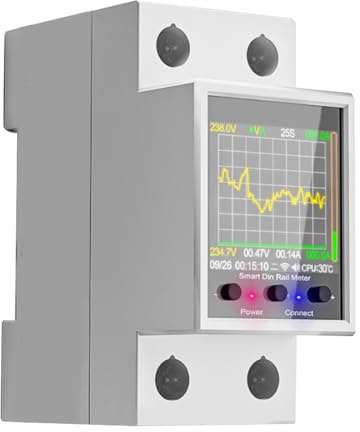 Puthernm GR2P 100A Contatore Elettrico Intelligente Tuya WiFi Din Rail Misuratore di Energia Elettrica Display Digitale Monitor Curva di Tensione Amperometro