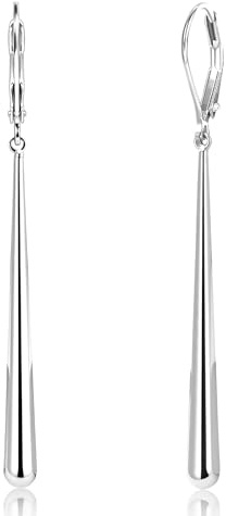 14K Vergoldet Ohrringe Hängend Elegant Creolen mit Wassertropfen Ohrhänger | Silber 925 Ohrringe Hängend Wassertropfen Ohrhänger Creolen mit Kugel Anhänger Ohrringe Lange Baumelnde Damen Frauen Schmuck
