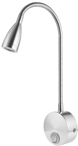 LED Wall Light with Switch 3W Flexible Gooseneck Bedside Reading Lamp