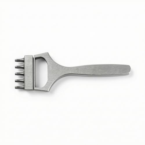 Wsymxuo Perforadora con Cabezales Intercambiables Limpio Sacabocados Metálico Herramienta Manual para Marroquinería, Bricolaje, 4 2mm