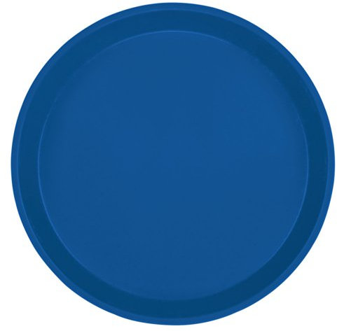 Cambro Plateau rond Camtray avec surface lisse, profil haut, bleu