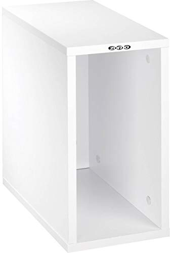 Zomo VS-Box 50 Vinyl Aufbewahrung - 190 x 335 x 370 mm - Weiß - MDF Holz - Schallplatten Regal für 50 bis 60 LPs