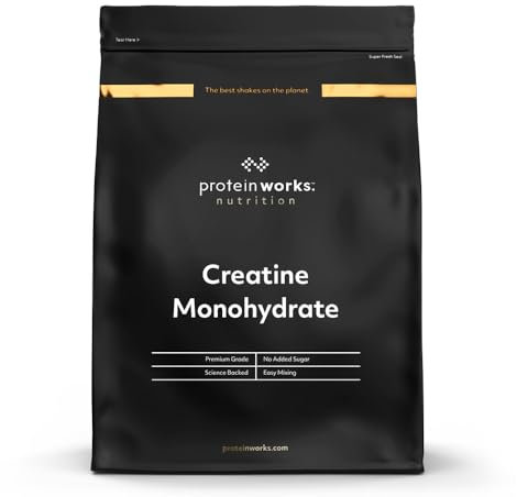 Protein Works - Creatine Monohydrate, Micronised Creatine Powder, 100% Purity, 200 Mesh Ultra Fine Creatine, Improves Performance, Strength & Power, Unflavoured, 83 Servings, 250g