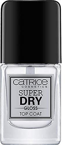 CATRICE Super Dry Gloss Top Coat, Unter- und Überlack, transparent, schnelltrocknend, ohne Aceton, vegan, Mikroplastik Partikel frei (10,5ml)