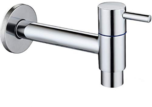Wandmontierter Wasserhahn aus Messing, Kaltwasser-WC, Waschbecken, Mopp für Teich, Waschmaschine, Gartenarmaturen, verchromt