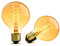 Vintage E27 Bulb, Antique Retro Lamp Wire 220-240V Large Bulb 40W Edison Globe G80 Filament Bulb Warm White 2 Pack
