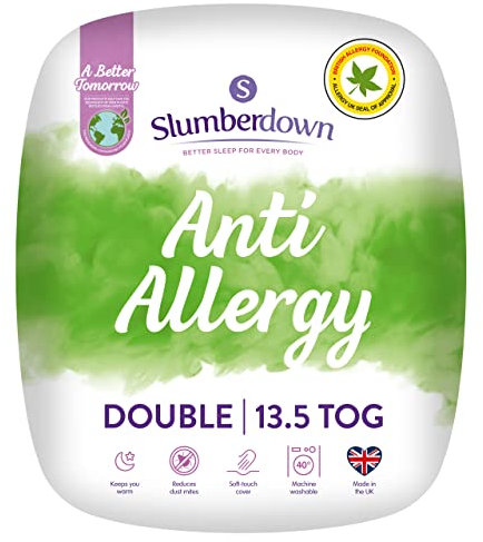 Slumberdown Anti Allergy Double Duvet 13.5 Tog Winter Duvet Double Bed, White