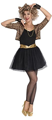amscan 9906470 Adult Ladies 80's Pop Star 80s Music Madonna Wild Child Fancy Dress Costume (UK Size 20-22)
