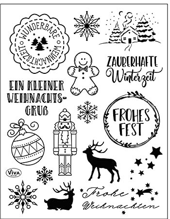 Viva Decor️ Clear-Stamps (Nussknacker Weihnachten 14 X 18 cm) Silikon Stempel - Prägung Stempel - DIY Dekoration stanzen - Stempel Silikon - DIY Stamp – Designed in Germany