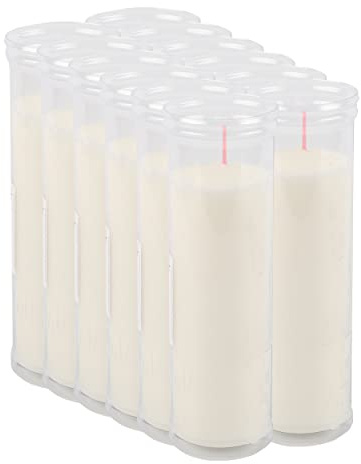 Pack Velón Votivos Grande Velas Litúrgicas (Blanco, Grande 12 unidades)