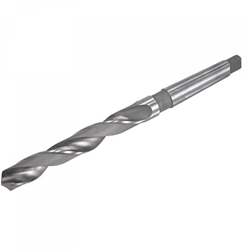 sourcing map Punta elicoidale in acciaio ad alta velocità da 19 mm con gambo conico MT2 Morse, lunghezza totale 240 mm