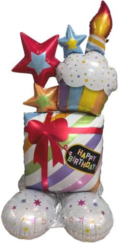 DIWULI stehender XXL Geschenk Luftballon - Deko Geburtstag