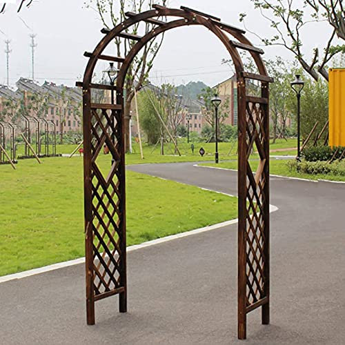 CHUNTIANMEI Holz-Rosenbogen,Große Pergola aus Holz,Wetterfeste Rankhilfe für Garten,Wood Gartenbogen aus Holz Gartendeko Verrottungsfest Ffreistehend,140×225cm