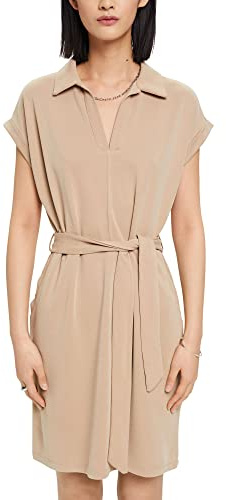 ESPRIT Damen 993ee1e303 Kleid, 240/Taupe, L