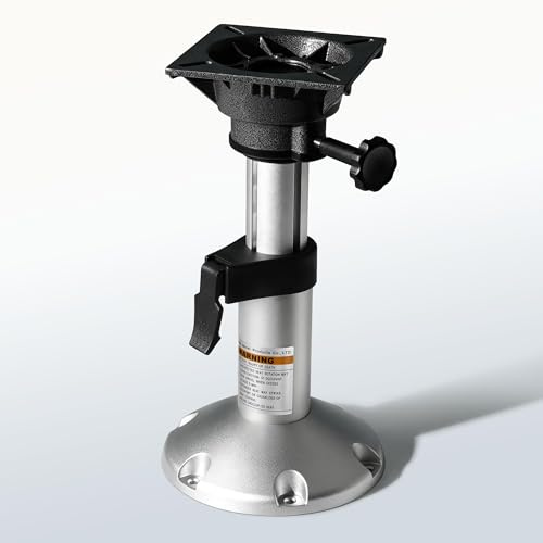 MANUMARINE Aluminum Adjustable Height Locking Boat Seat Pedestals 13.5 Inches to 20 Inches