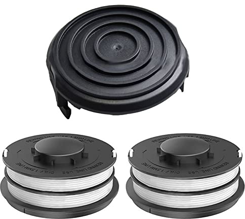 Donkivvy 2 Stück Spulenschnur mit Spulenabdeckung für Gardenline GLR451 GLR45 Rasentrimmer