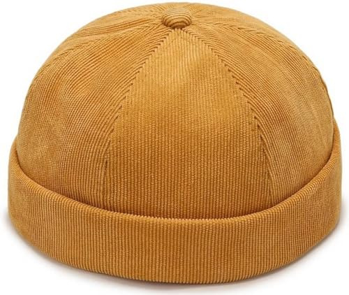 Faringoto 8 Stück randlose Kappen für Herren, Docker-Hüte ohne Krempe, Vintage-Schädelmütze, Street-Mütze, Hip-Hop-Mütze