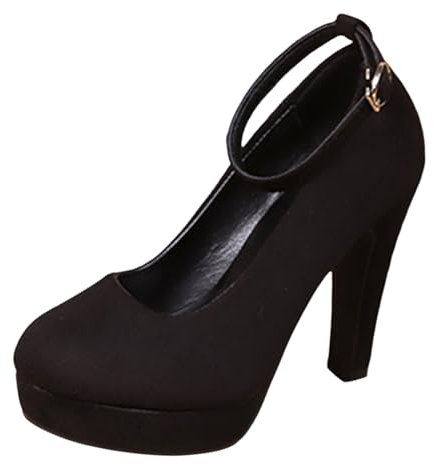 Pumps Damen Schwarz Stiletto Hohe Schuhe Absatzschuhe Elegant mit Absatz Damenschuhe Tanzschuhe Schwarz Vorne Geschlossen Hochzeitsschuhe Pumps Bequem Stöckelschuhe Hochfrontpumps